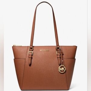 *NWT-UNOPENED Michael Kors Charlotte Large Saffiano Leather Camel (Luggage) Tote